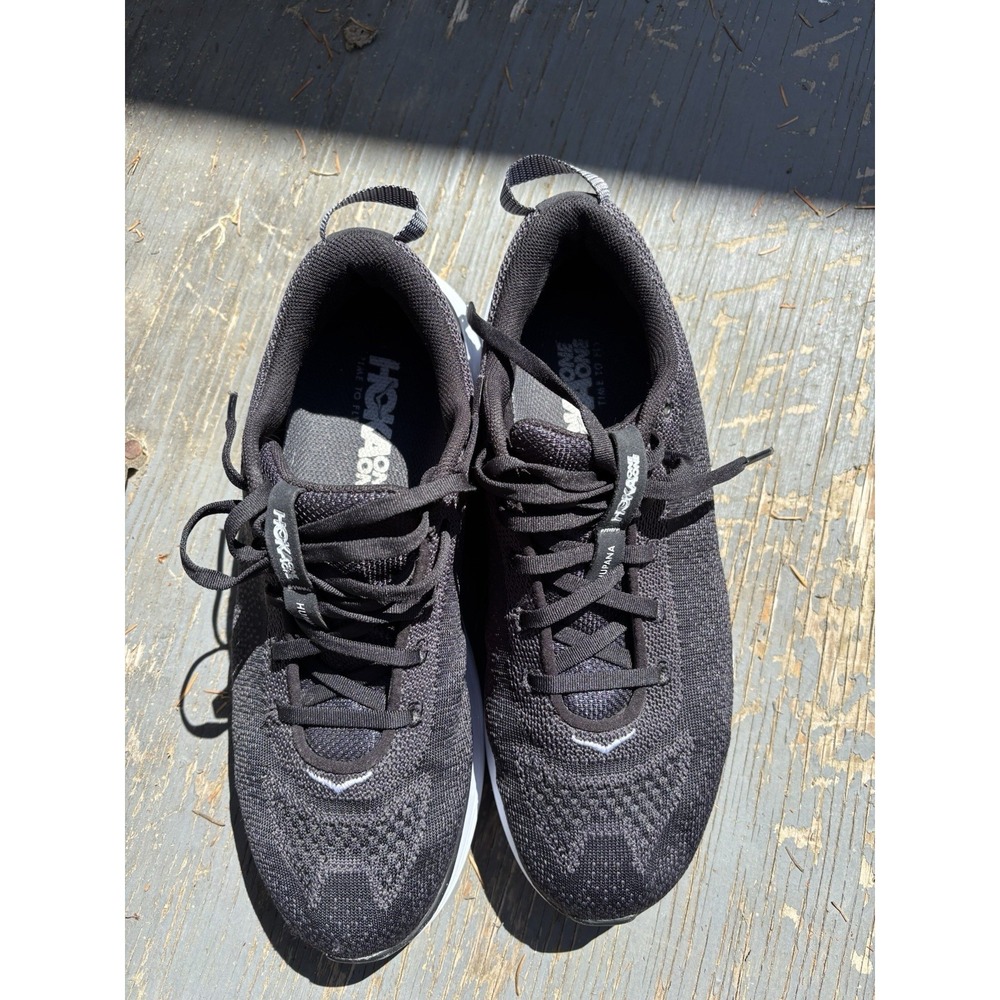 Hoka One Hupana Women's Size 9.5 Black White Comfort Running Shoes Sneakers